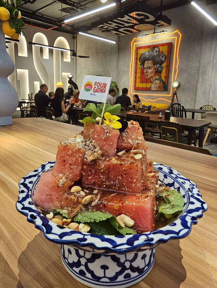 fourgather review watermelon salad
