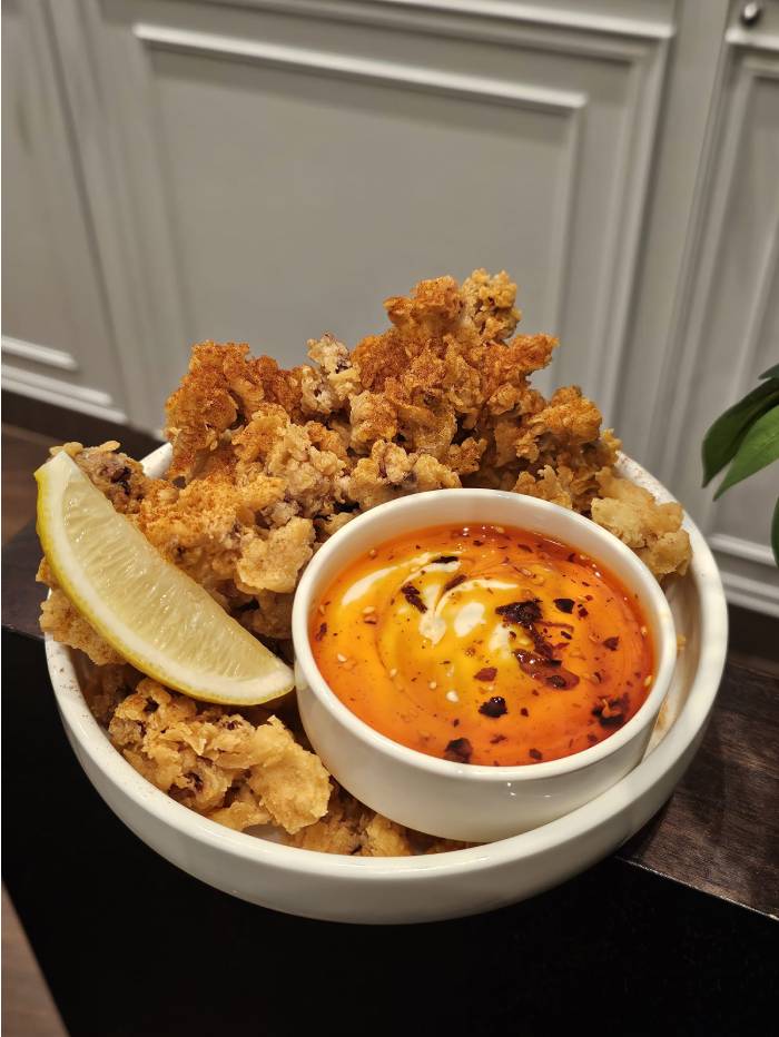 market bistro review fried baby squids