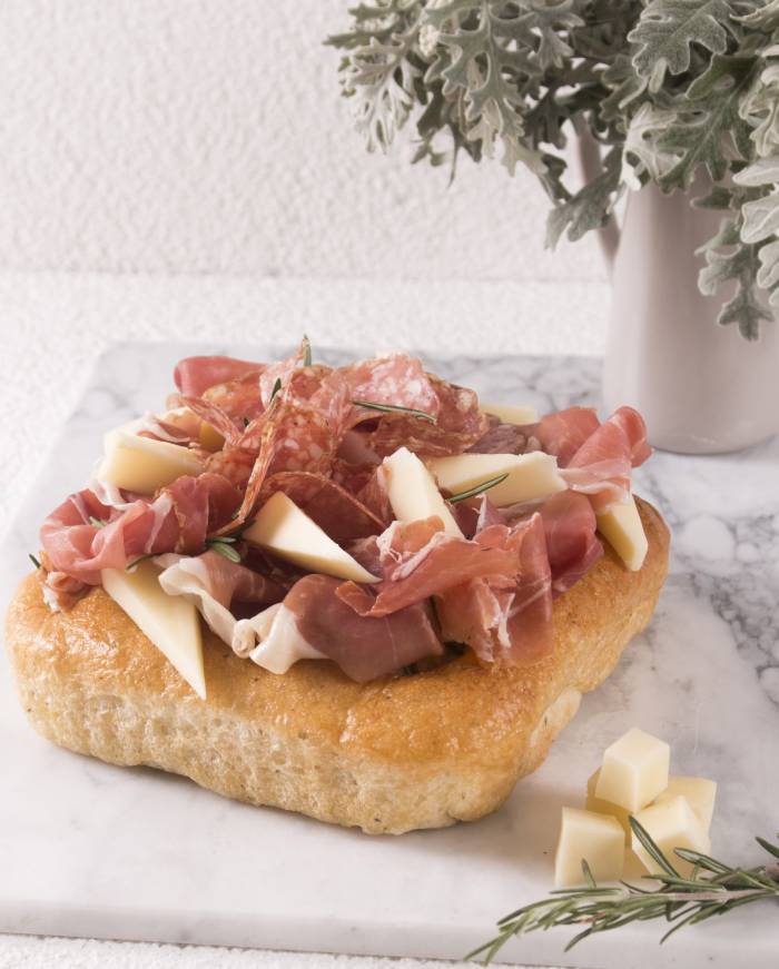 Da Paolo Christmas Focaccia with Cheese & Charcuterie
