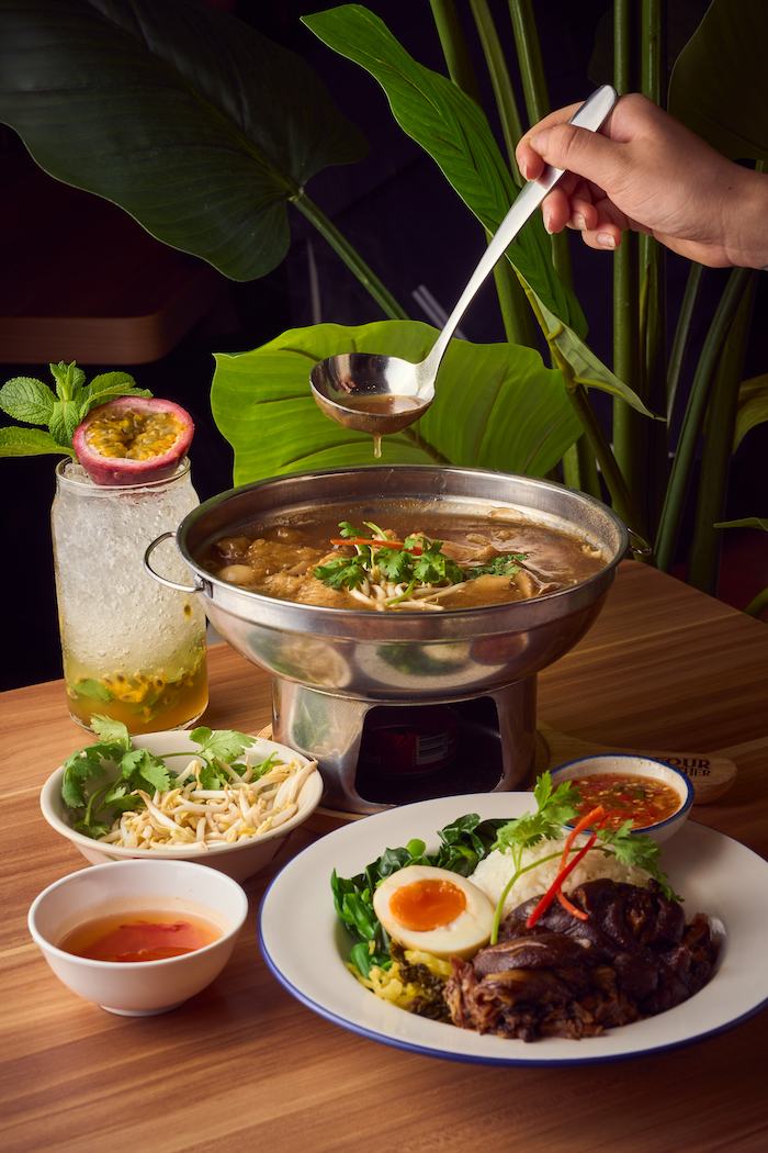 Braised Fish Maw Soup and Slow Braised Pork Knuckle with Rice