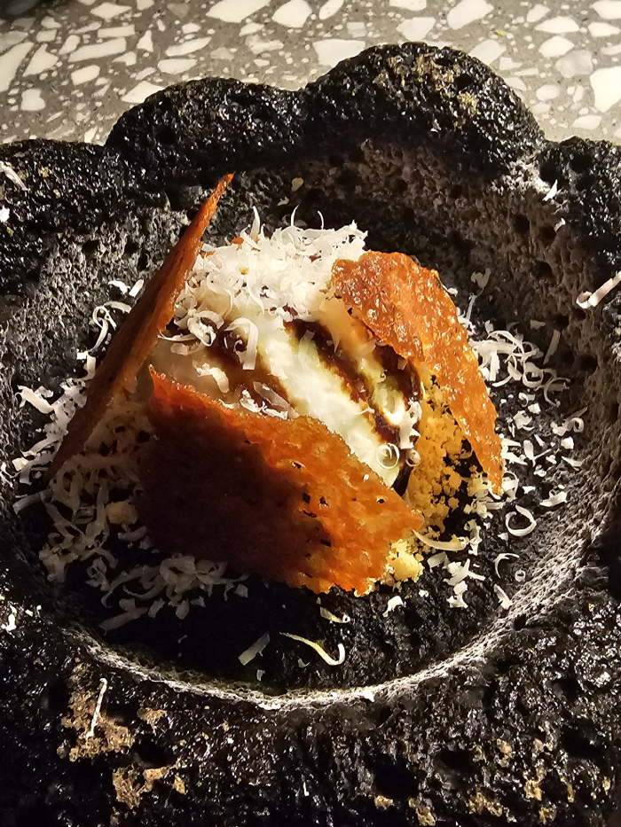 House-Made Burrata Gelato with Rosemary Tuile