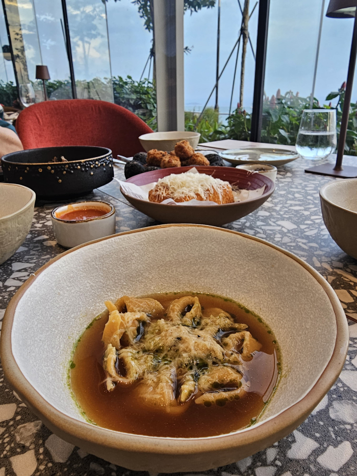 Tortellini in Chicken Consommé