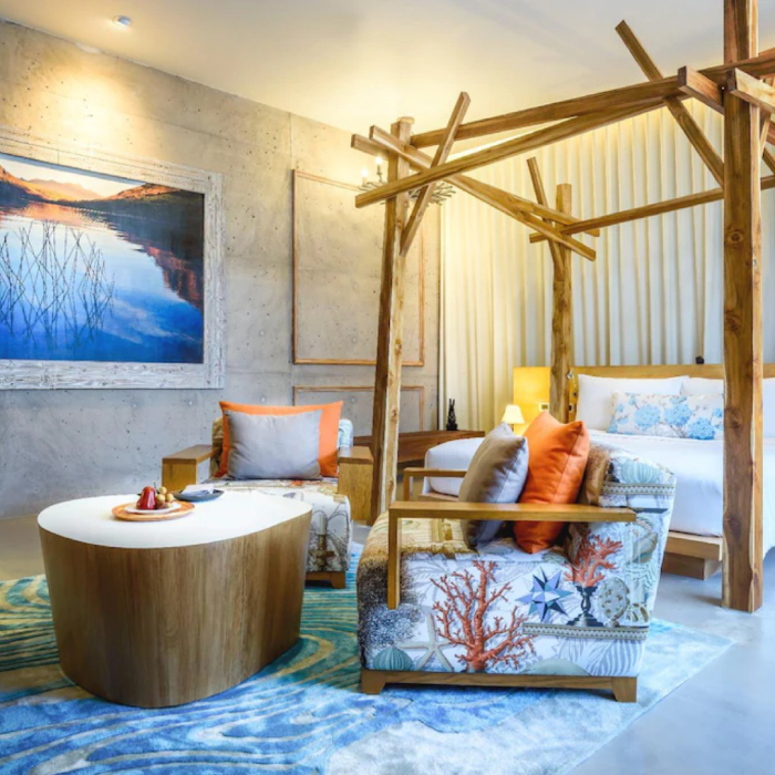 so sofitel family suite hall and bed