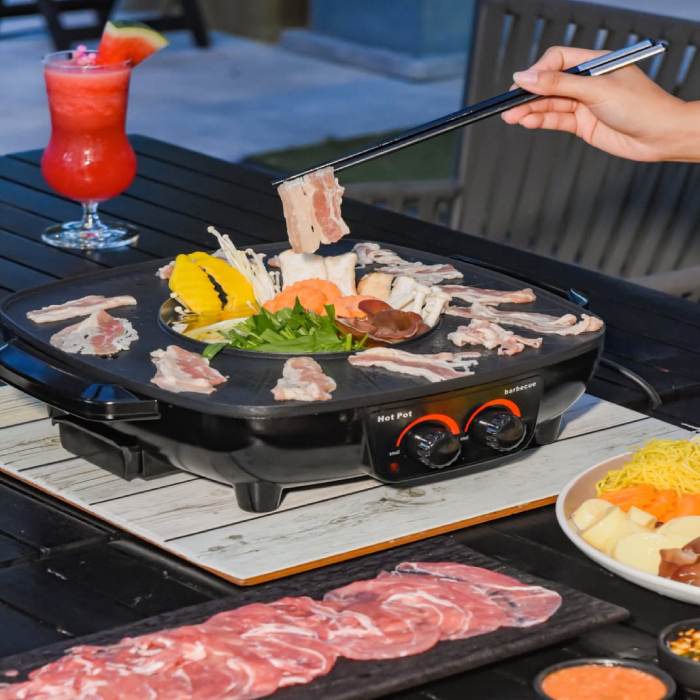 white oven bbq hot pot
