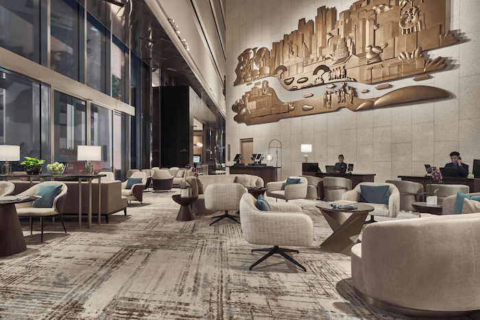 oakwood premier raffles place review - lobby