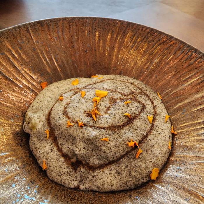 Aged Acquerello Risotto, Zucchini, Smoked Eel, and 20-Year Balsamico