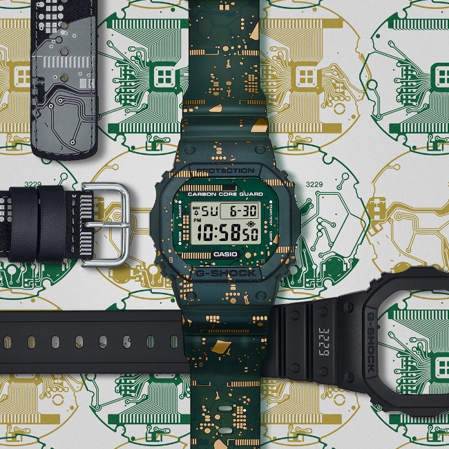 Casio G-SHOCK's Circuitboard Camouflage Series