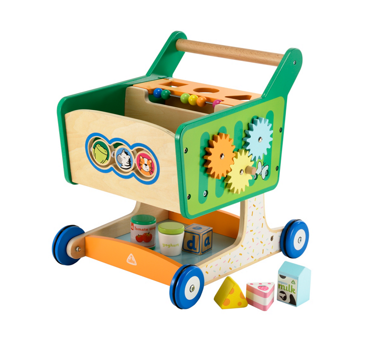 Early Learning Centre Wooden Shopping Trolley