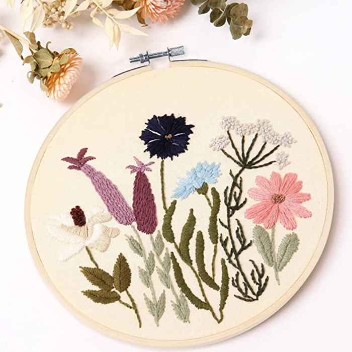Embroidery Kit for Beginners Plants and Flowers