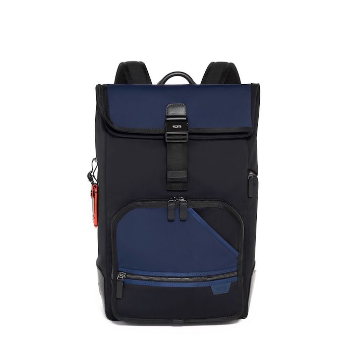 Harrison Osborn Roll Top Backpack in Midnight Navy