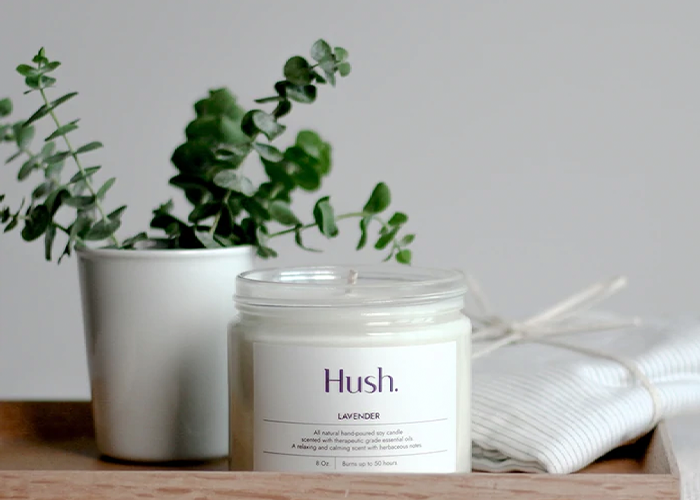 Hush Lavender Essential Oil Candle