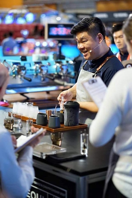 National Barista Champion 2017, Terence Tan from TAD Coffee.