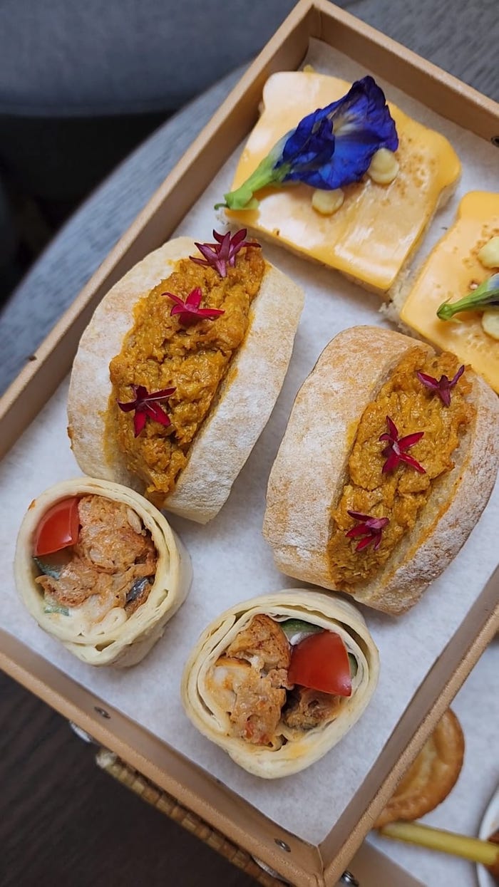 Portman's Bar Heritage Afternoon Tea Picnic in an Oasis tortilla