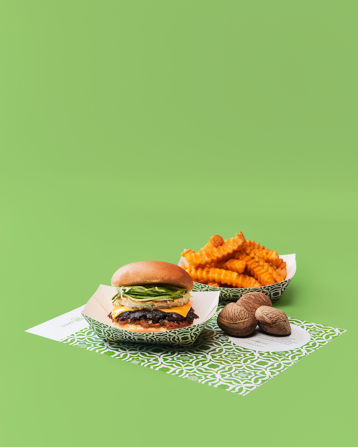 Shake Shack X Candle Nut Burger + Fries on Green