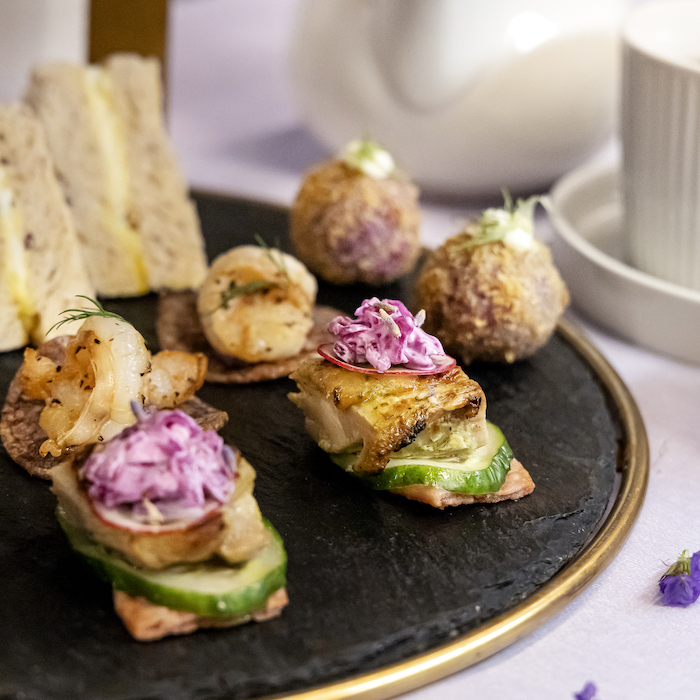 The Marmalade Pantry_IWD 2023_Lavender Bloom Afternoon Tea Set_Closeup_Savouries