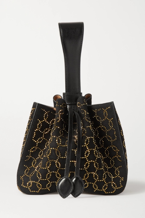 alaia swarovski bucket bag