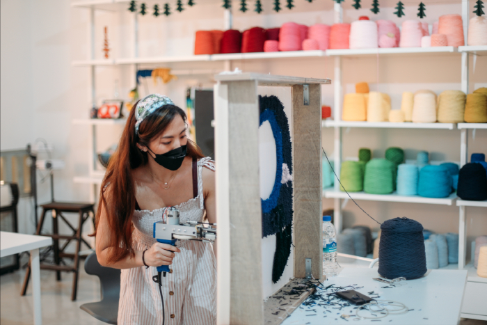 art workshops in singapore - tufting