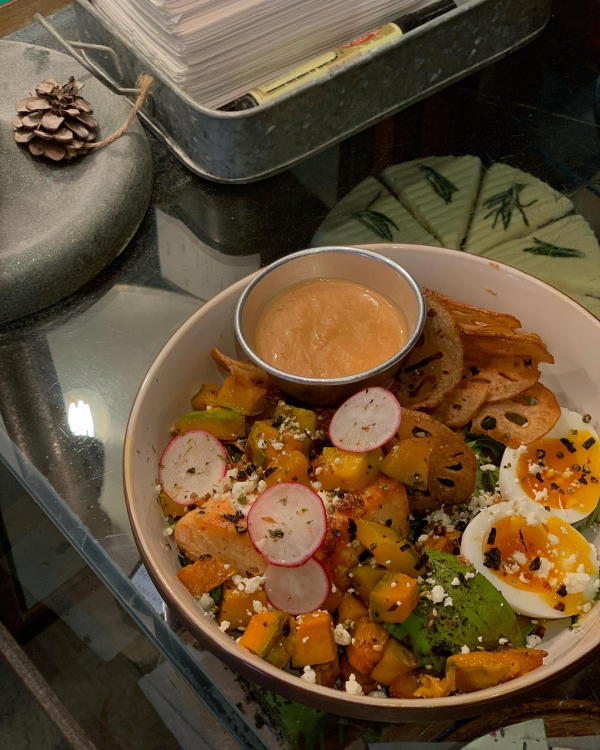 best cafes in jb - flowers in the window