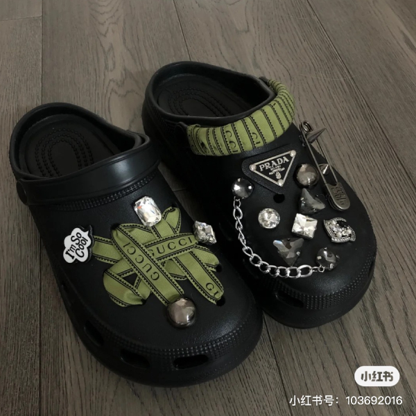 black prada crocs 2