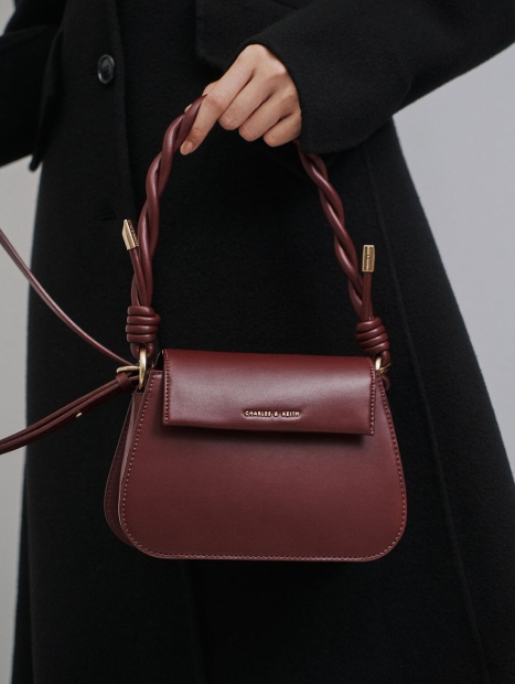 charles and keith twist top handle bag