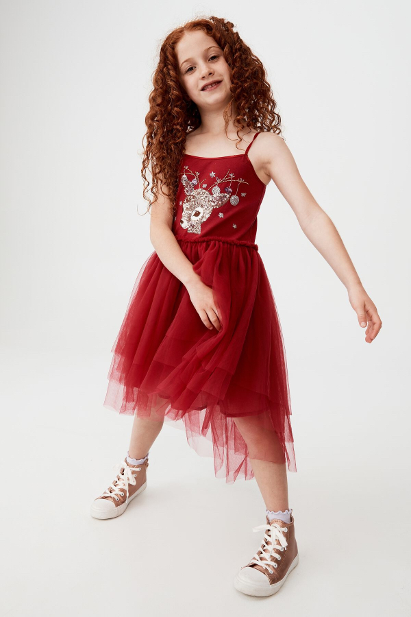 white christmas dresses Children's Christmas Outfit, Embroidered Candy Cane White Cotton Dress