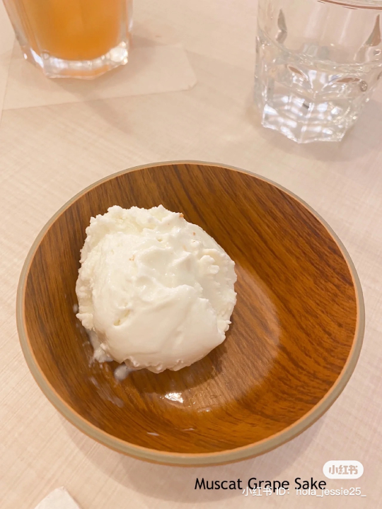 muscat grape sake ice cream from Cotta