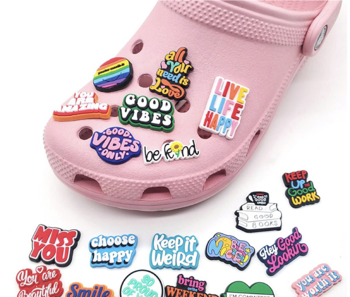 crocs charms singapore - good vibes phrases