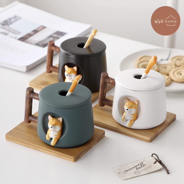 decorate office desk singapore - shiba inu mug