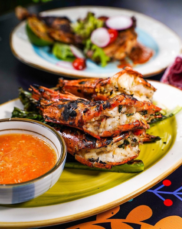 Photo of grilled prawns from La Salsa