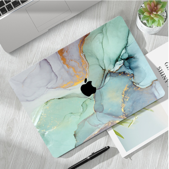laptop case singapore - marble colourful