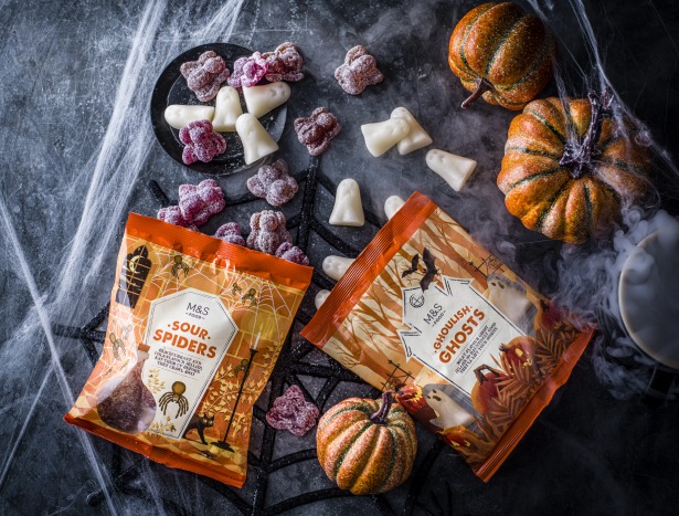 marks and spencer halloween sour spiders and milk ghosts