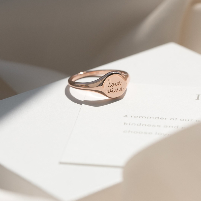 minimalist jewellery singapore - the mindful company love wins
