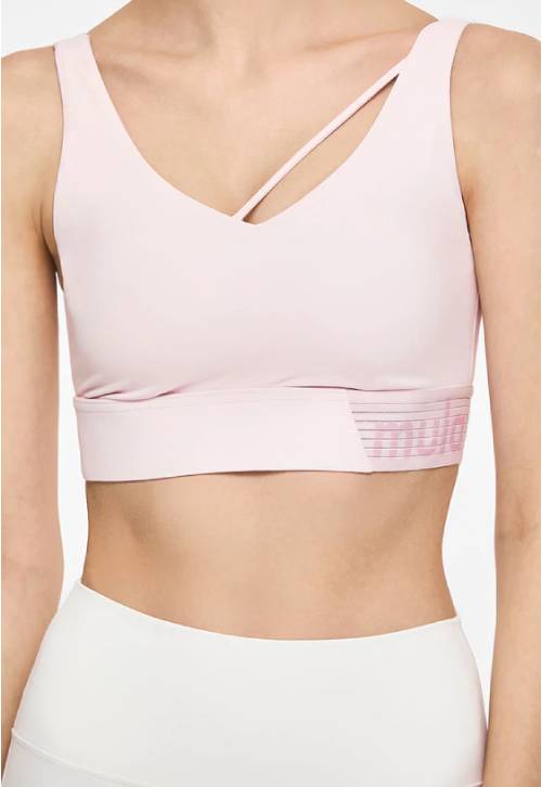 mulawear unbalanced strap short bra top