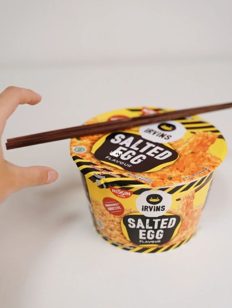 nissin x irvins salted egg instant noodle bowl closed