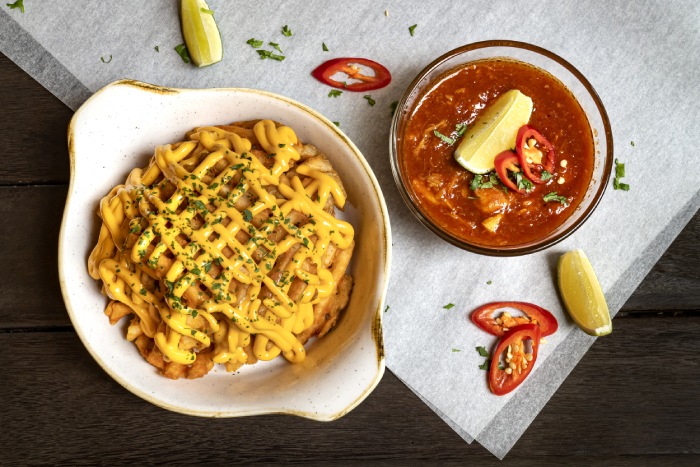 oriole coffee and bar chilli crab menu review waffles cheese fries with chilli crab dip