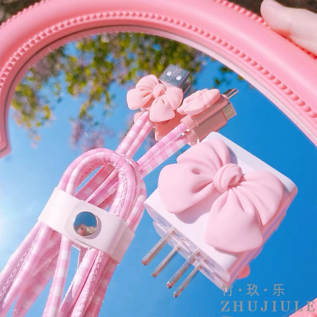 pink ribbon phone cable