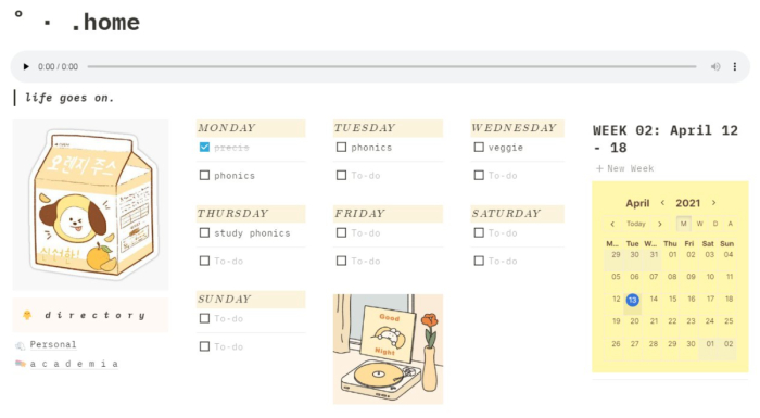 productivity apps singapore -notion templates