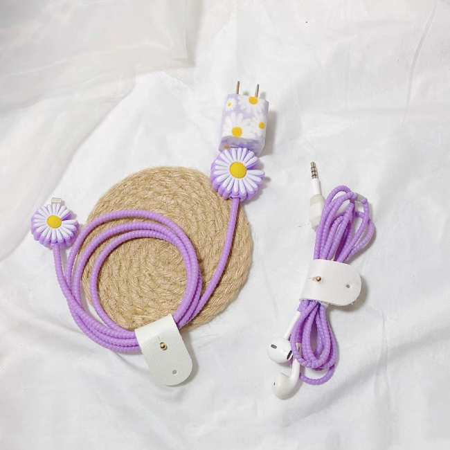 purple daisies phone cable