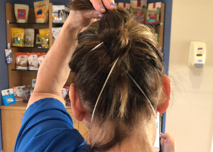 relieve ear pain high bun hack