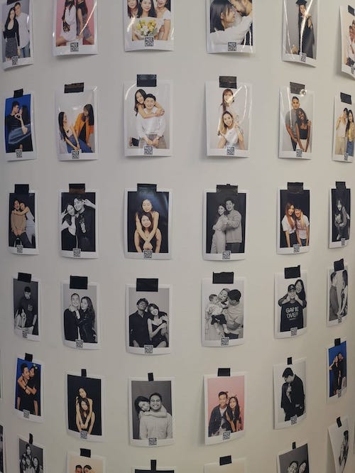 photo wall at photoholic
