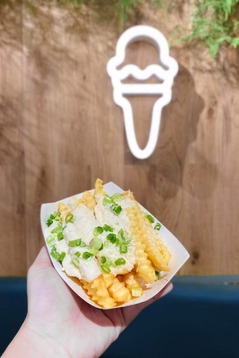 shake shack gardens by the bay roasted garlic fries