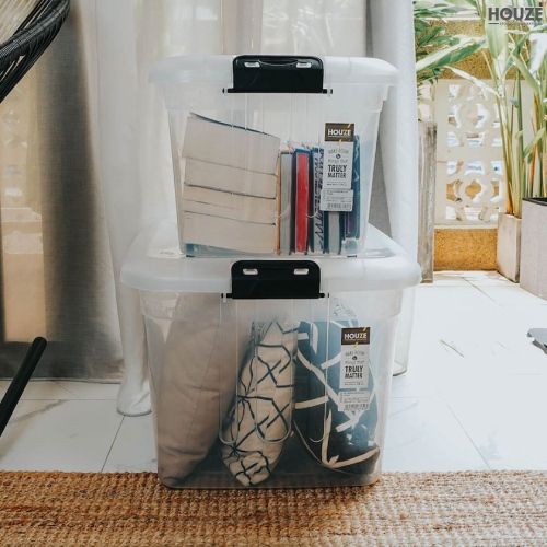 space saving furniture ideas transparent storage boxes houze