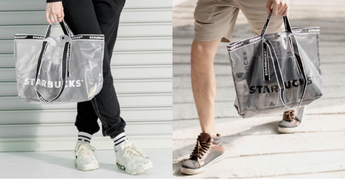 starbucks mesh tote bag group