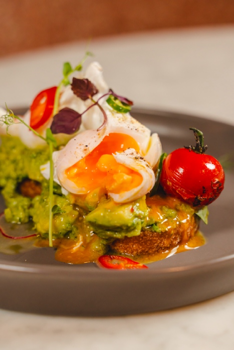 terra madre smashed avocado with vine leaf verde