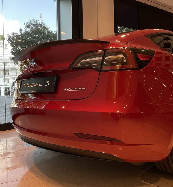 tesla side view