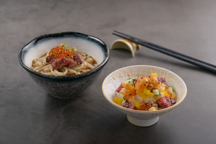 the gyu bar wagyu omakase menu chirashi don and inaniwa udon