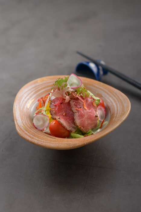 the gyu bar wagyu omakase menu roasted wagyu salad