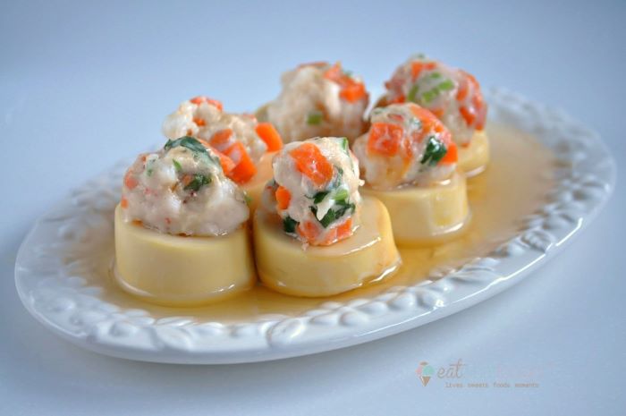 tofu-recipes-healthy-weight-loss-steamed-tofu-minced-prawn-fish-paste