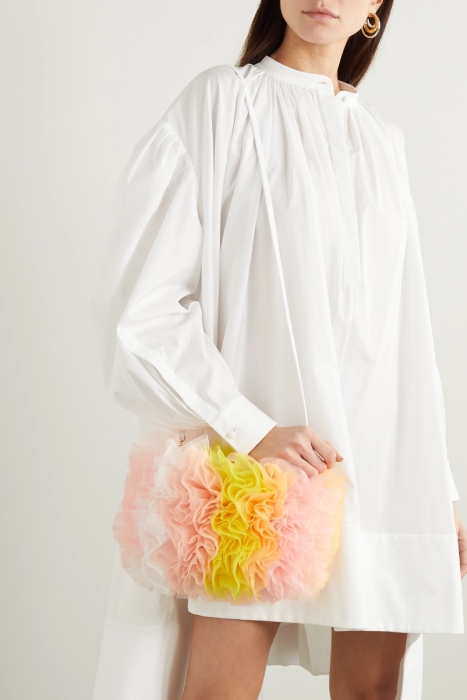 tomo koizumi x emilio pucci ruffled tulle bag