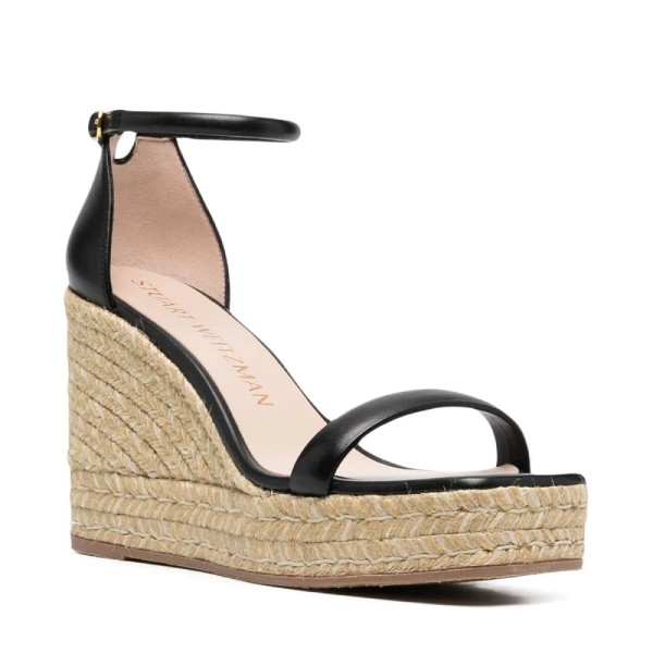 two strap leather wedges